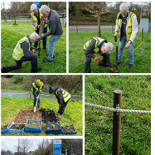 Kedel Recycled Plastic Posts Protect Community Flower Meadow