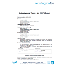 Certification: M-Tray B ROOF t4 Indicative Report