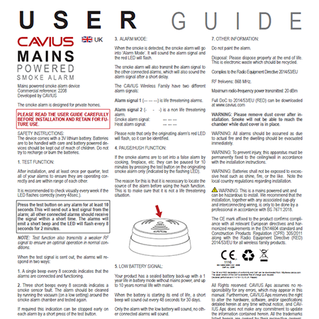 CV2208 User Guide