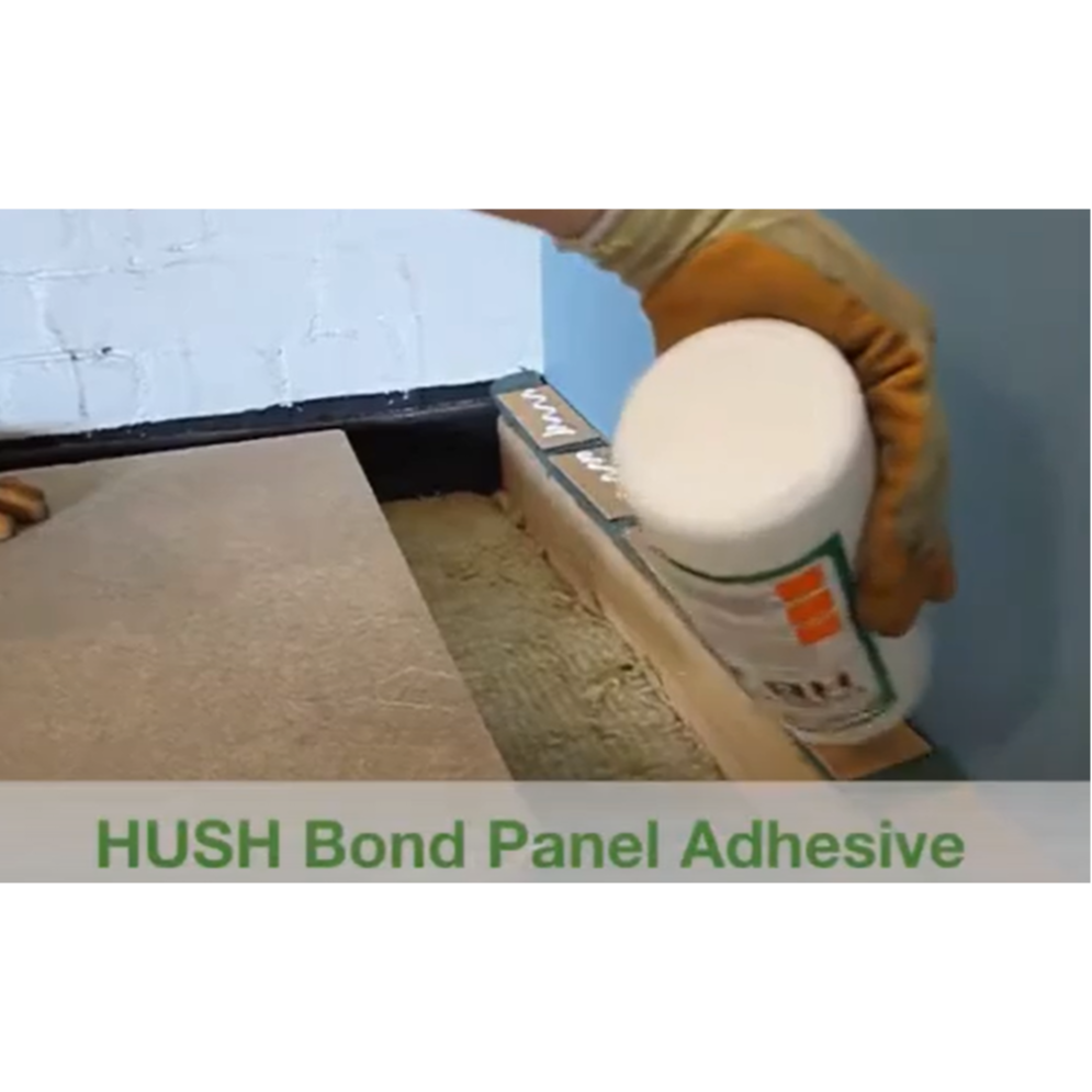 Hush Bond Panel Adhesive: a dependable acoustic standard adhesive for floating floor installation Hush Bond Panel Adhesive: a dependable acoustic standard adhesive for floating floor installation