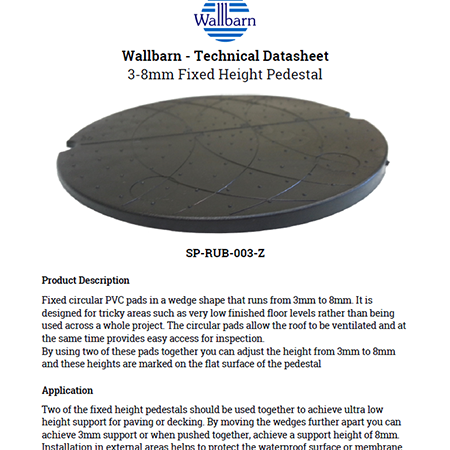 3-8mm Fixed Height Pedestal 3-8mm Fixed Height Pedestal