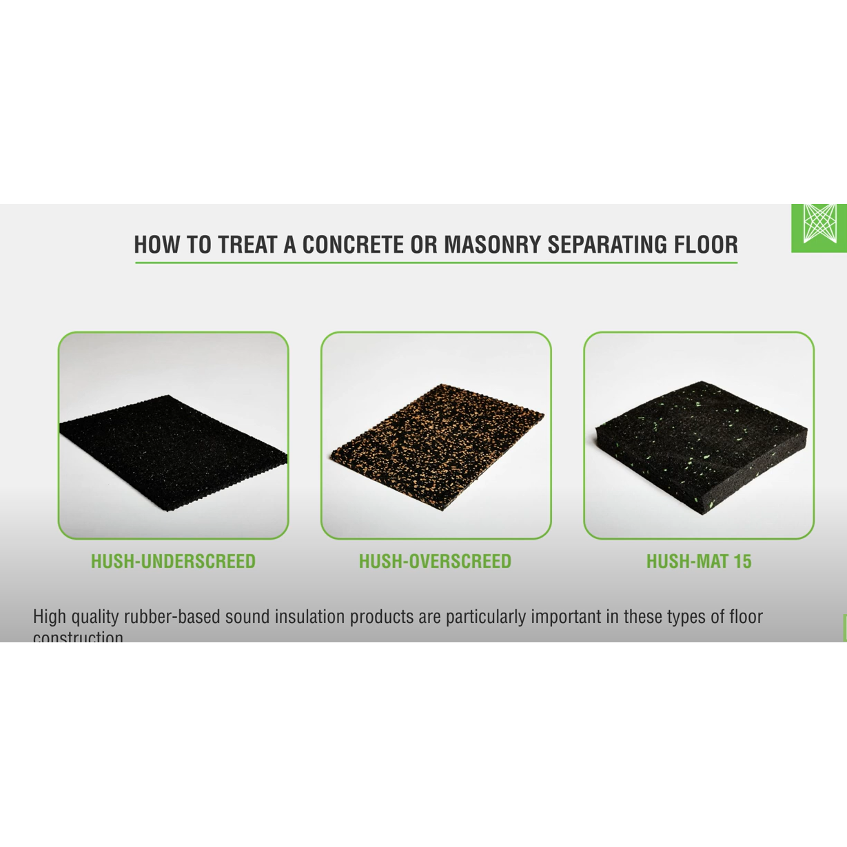 Acoustic insulation systems for concrete and masonry floors to reduce nuisance sound in dwellings Acoustic insulation systems for concrete and masonry floors to reduce nuisance sound in dwellings