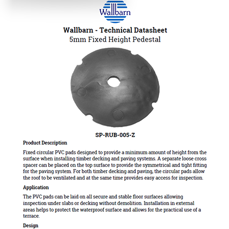 5mm Fixed Height Pedestal 5mm Fixed Height Pedestal
