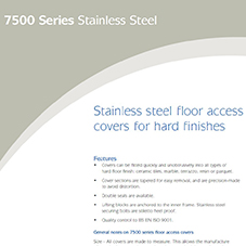 7500 Series Medium-Duty Floor Access Cover (Stainless Steel) 7500 Series Medium-Duty Floor Access Cover (Stainless Steel)