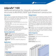 Adprufe 100 product data Adprufe 100 product data