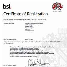 Aircrete and Aggregate blocks ISO 14001 Certificate Aircrete and Aggregate blocks ISO 14001 Certificate