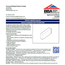 BBA Certificate Toplite Standard and Foundation 3.6N BBA Certificate Toplite Standard and Foundation 3.6N
