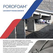 Porofoam Low Density Foam Concrete Datasheet Porofoam Low Density Foam Concrete Datasheet