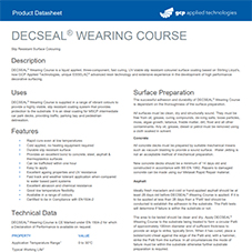 DECSEAL WEARING COURSE product data DECSEAL WEARING COURSE product data