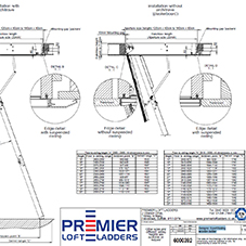 Designo: 3 part folding wooden ladder technical data Designo: 3 part folding wooden ladder technical data