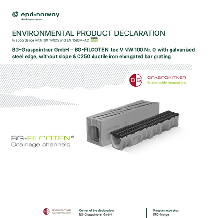 EPD: BG-Graspointner GmbH – BG-FILCOTEN, tec V NW 100 Nr