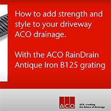 How to increase the load class of your ACO RainDrain channel with the ACO Antique Iron grating How to increase the load class of your ACO RainDrain channel with the ACO Antique Iron grating