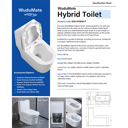 WuduMate Hybrid Toilet Specification Sheet WuduMate Hybrid Toilet Specification Sheet