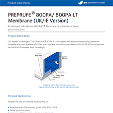 PREPRUFE 800PA/800PA LT Membrane PREPRUFE 800PA/800PA LT Membrane