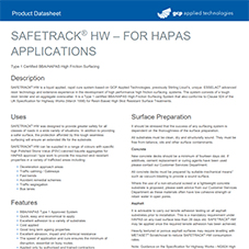 SAFETRACK HW - FOR HAPAS APPLICATIONS product data SAFETRACK HW - FOR HAPAS APPLICATIONS product data