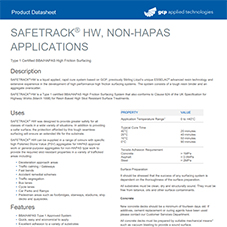 SAFETRACK HW - NON HAPAS APPLICATIONS product data SAFETRACK HW - NON HAPAS APPLICATIONS product data