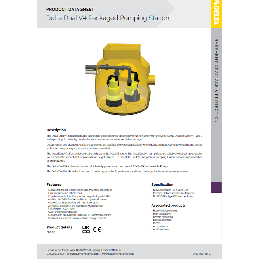 Delta Dual V4 Packaged Pumping Station