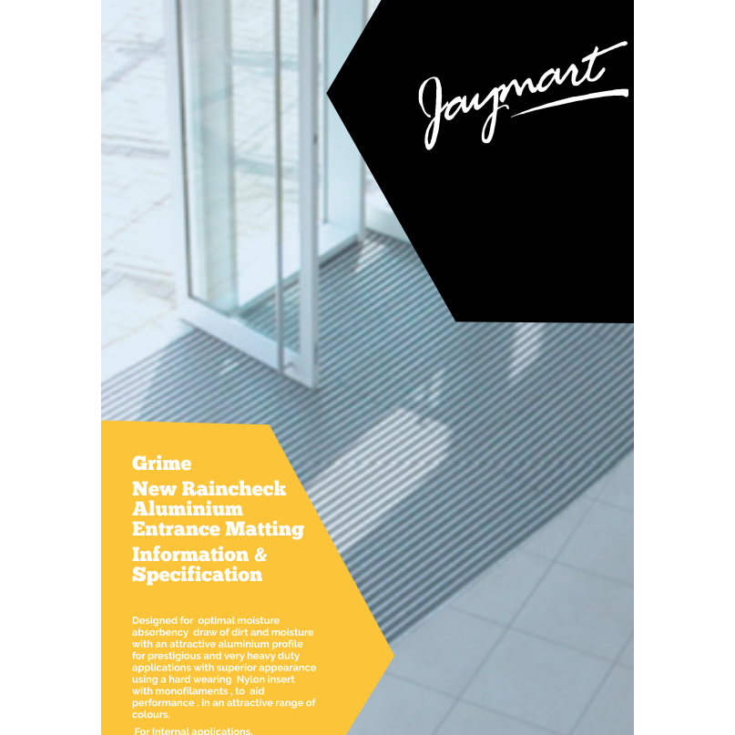 Grime New Raincheck Aluminium Entrance Matting Information & Specification Grime New Raincheck Aluminium Entrance Matting Information & Specification