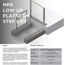 MPR Low-up Platform Step Lift MPR Low-up Platform Step Lift