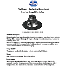 Sombra Gravel Excluder Datasheet
