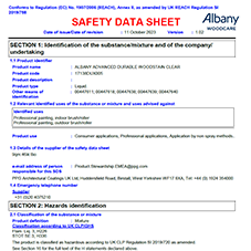 Safety Data Sheet: Albany Advanced Clear