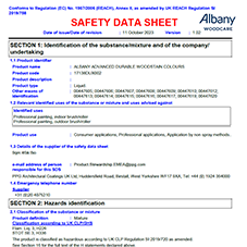 Safety Data Sheet: Albany Advanced Colour