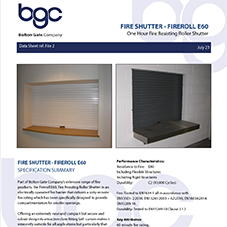 Fire Shutter - Fireroll E60