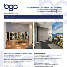 Fire Shutter | Fibreroll E120 - EW30
