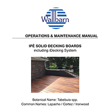 O&M Manual: Ipe Decking O&M Manual: Ipe Decking
