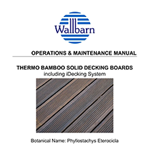 O&M Manual: Thermo Bamboo Decking O&M Manual: Thermo Bamboo Decking
