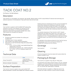 TACK COAT NO 2 product data TACK COAT NO 2 product data