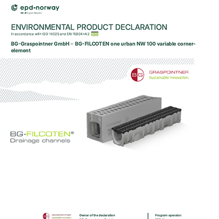EPD: BG-Graspointner GmbH – BG-FILCOTEN one urban NW 100 variable corner