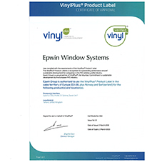 Vinyl Plus Certificate of Approval Vinyl Plus Certificate of Approval