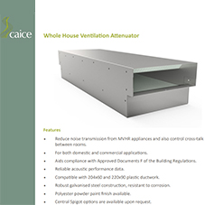 Whole House Ventilation Attenuator Whole House Ventilation Attenuator