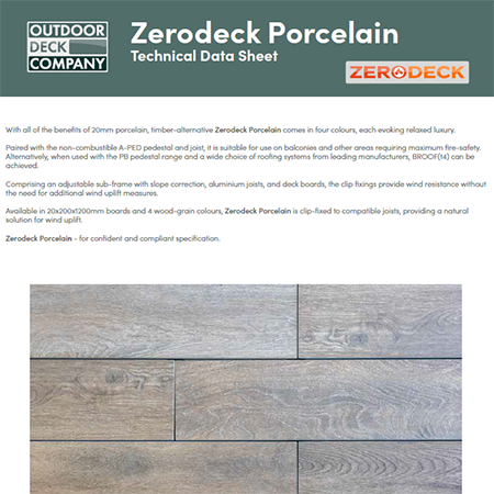 Zerodeck Porcelain Techical Data Sheet Zerodeck Porcelain Techical Data Sheet