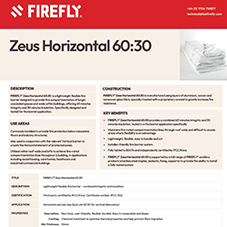 FIREFLY™ Zeus Horizontal 60:30 Data Sheet FIREFLY™ Zeus Horizontal 60:30 Data Sheet