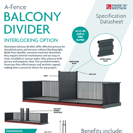 Balcony Divider Specification Sheet Balcony Divider Specification Sheet