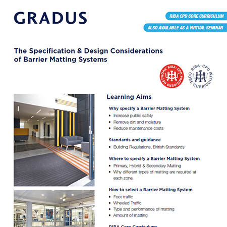 Gradus CPD Flyer - Barrier Matting Gradus CPD Flyer - Barrier Matting