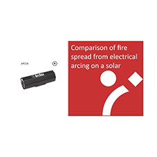 Comparison of fire spread on a solar thread through incorrect installation | Marley ArcBox Comparison of fire spread on a solar thread through incorrect installation | Marley ArcBox
