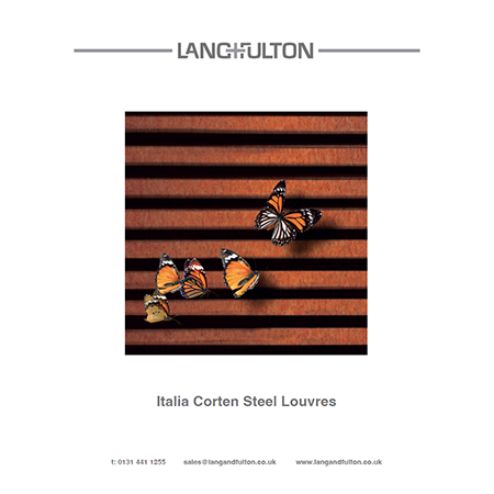 Corten steel louvred products Corten steel louvred products