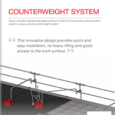COMBISAFE Counterweight Flyer - Freestanding Edge Protection for flat roofs. COMBISAFE Counterweight Flyer - Freestanding Edge Protection for flat roofs.