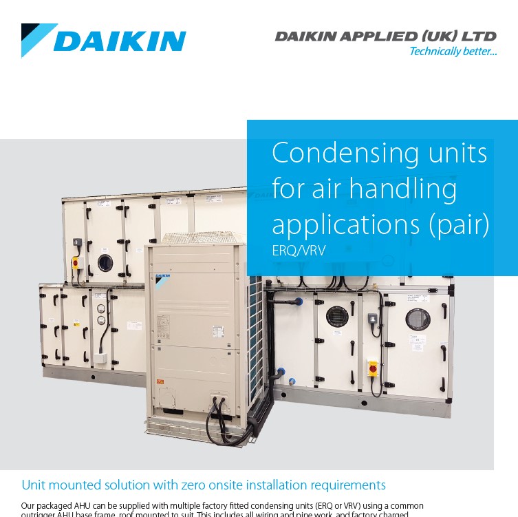 Condensing units for air handling applications (pair) Condensing units for air handling applications (pair)