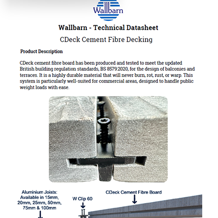 CDeck Cement Fibre Decking CDeck Cement Fibre Decking