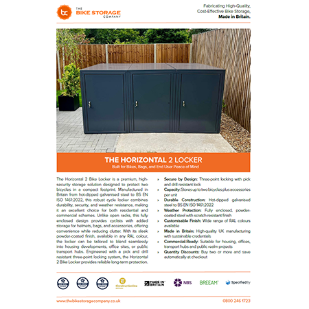 Horizontal 2 Locker - Spec Sheet 2 2025 Horizontal 2 Locker - Spec Sheet 2 2025