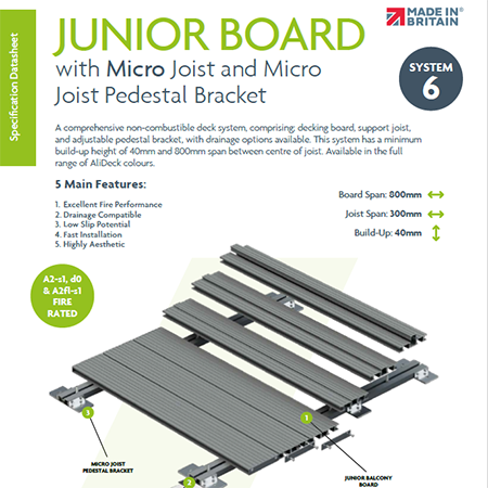 Junior Board With Micro Joist Specification Sheet Junior Board With Micro Joist Specification Sheet