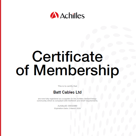 Batt Cables Certificate of Membership Batt Cables Certificate of Membership