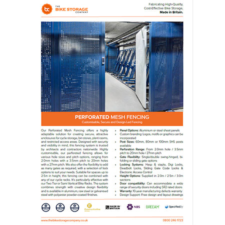 Perforated Mesh Fencing Specification Sheet Perforated Mesh Fencing Specification Sheet