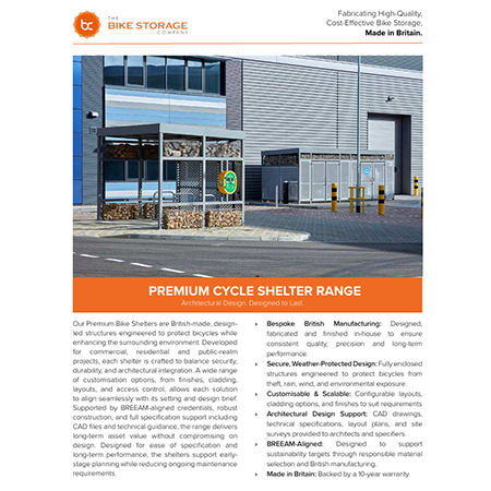 Premium Bike Shelters Mini Brochure Premium Bike Shelters Mini Brochure