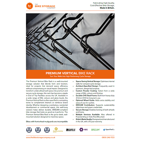 Premium Vertical Bike Rack Specification Sheet Premium Vertical Bike Rack Specification Sheet
