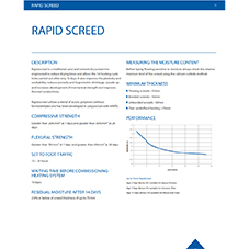 Rapid screed Tech Data Sheet Rapid screed Tech Data Sheet